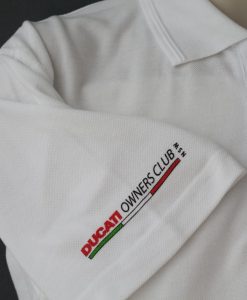 Ducati History Polo Shirt White Logo